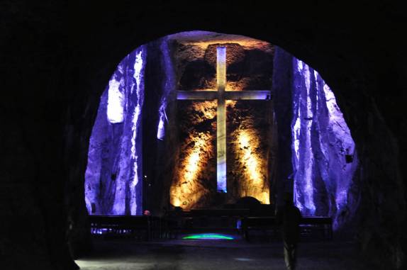 A Catedral de Sal, em Zipaquirá, próximo à Bogotá, na Colômbia